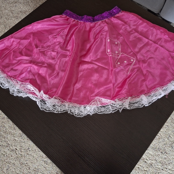 Car Hop Halloween Costume Size Medium  Pink and White - Picture 3 of 5
